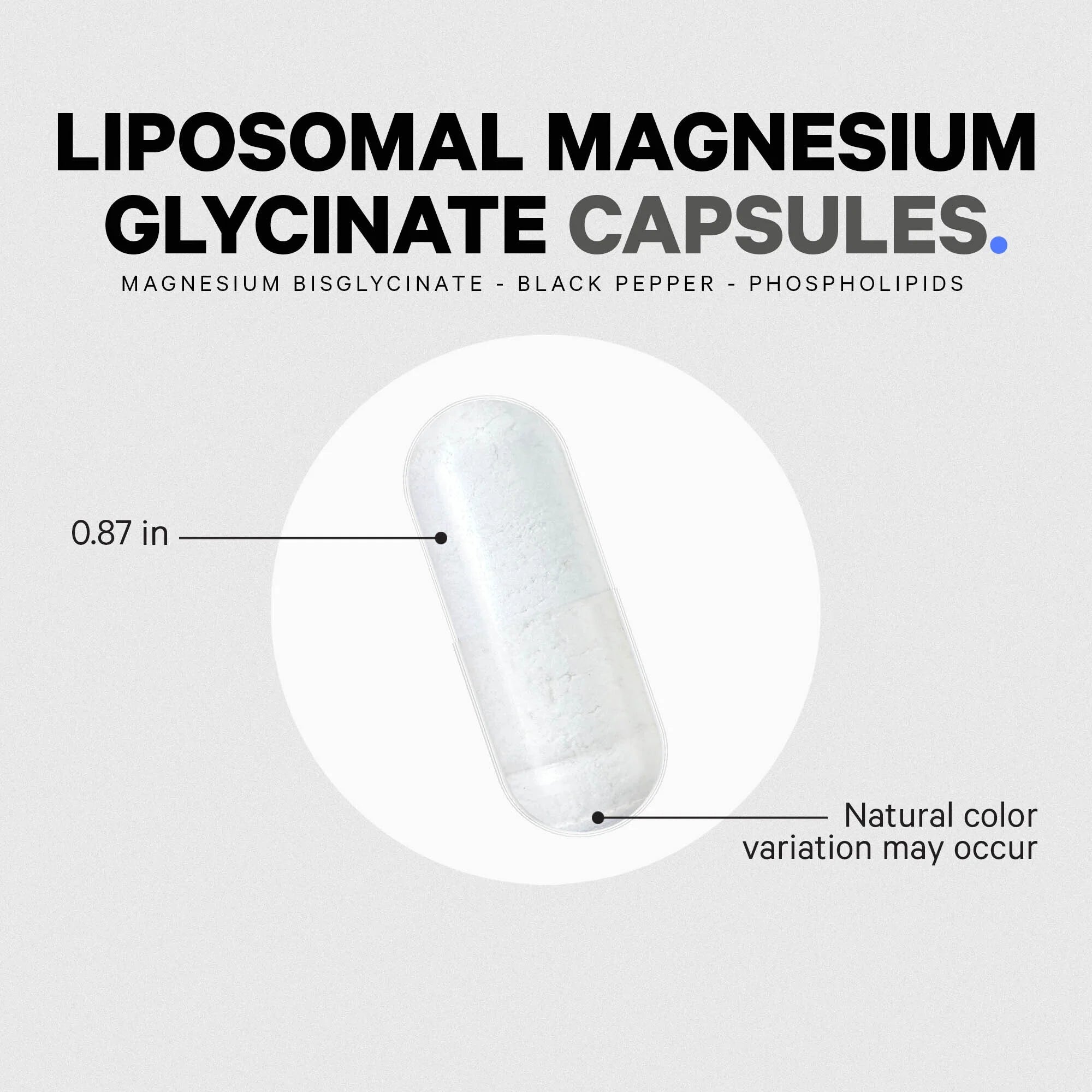 Liposomal Magnesium Bisglycinate Chelate Mineral Supplement, Phospholipids, 120 Ct